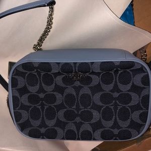 Isla Chain Crossbody In Signature Canvas With Leather Trim
